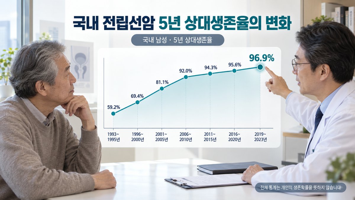 전립선암 생존율, 5년 96.9%인데 원격 전이는 51.2%? 최신 통계 정리 3