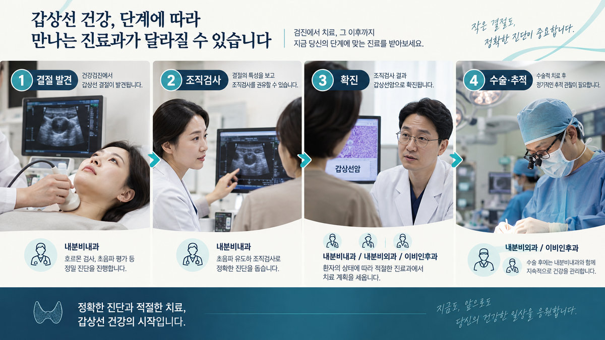 갑상선암 검사 병원 어느 과 내분비내과 내분비외과 이비인후과 진료 흐름