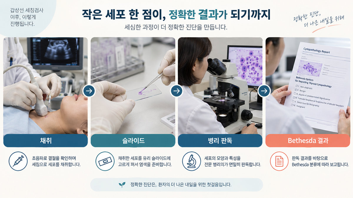 갑상선 세침검사 FNA 결과 기간 Bethesda 병리 판독 과정