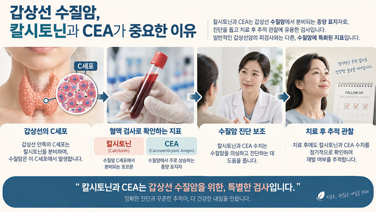 갑상선 수질암 칼시토닌 calcitonin CEA 피검사 치료 후 추적