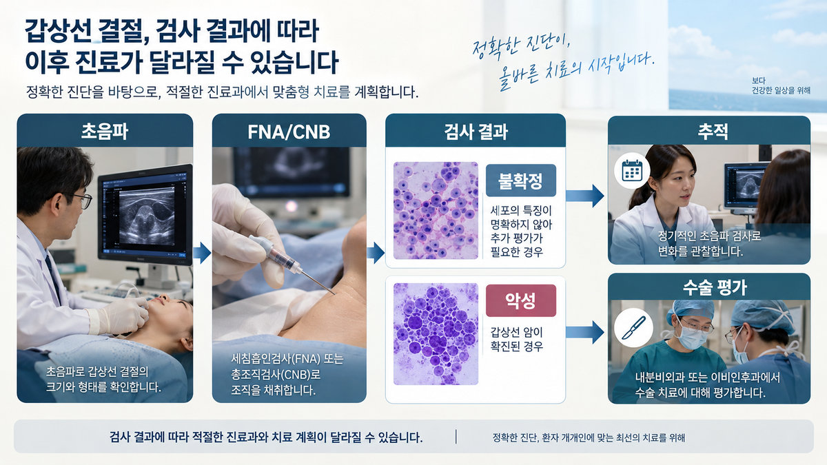 갑상선 세침검사 결과 암 확진 내분비외과 이비인후과 진료과 흐름