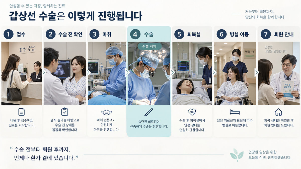 갑상선암 수술 당일 접수부터 마취 수술 회복실 병실 이동까지 과정