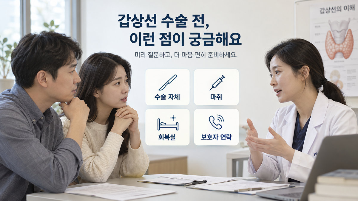 갑상선암 수술시간 상담에서 환자와 보호자가 확인할 질문 체크리스트